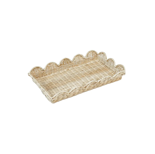 Rattan Scallop Tray