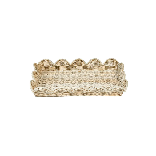 Rattan Scallop Tray