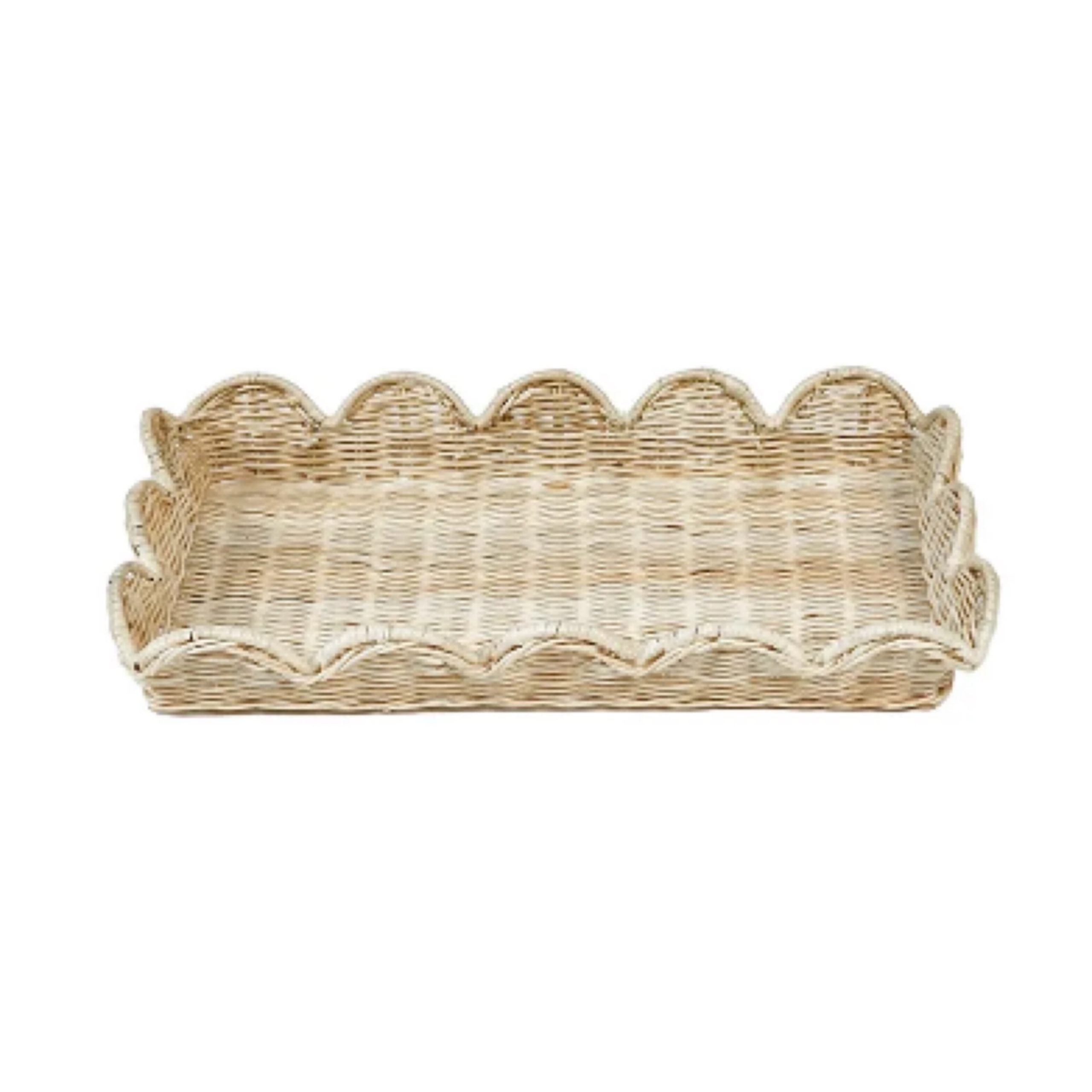 Rattan Scallop Tray