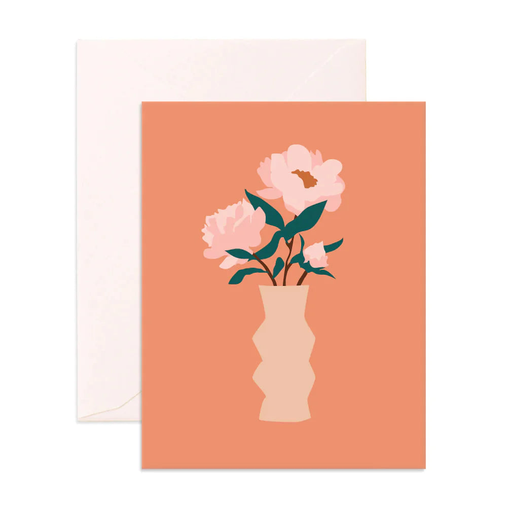 Flower Vase - Greeting Card