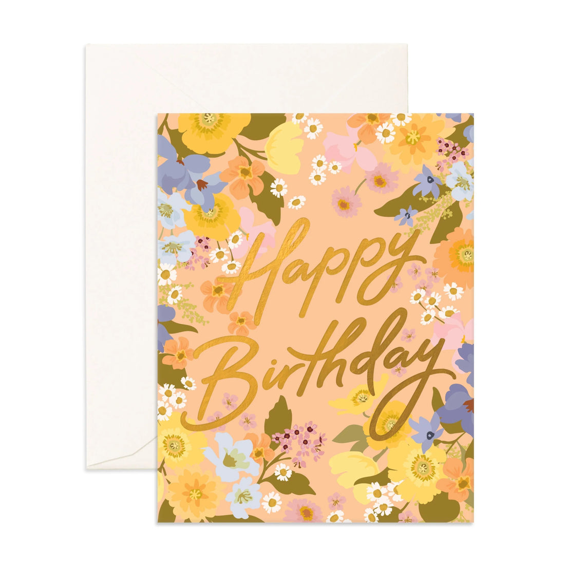 Happy Birthday Spring Florals - Greeting Card