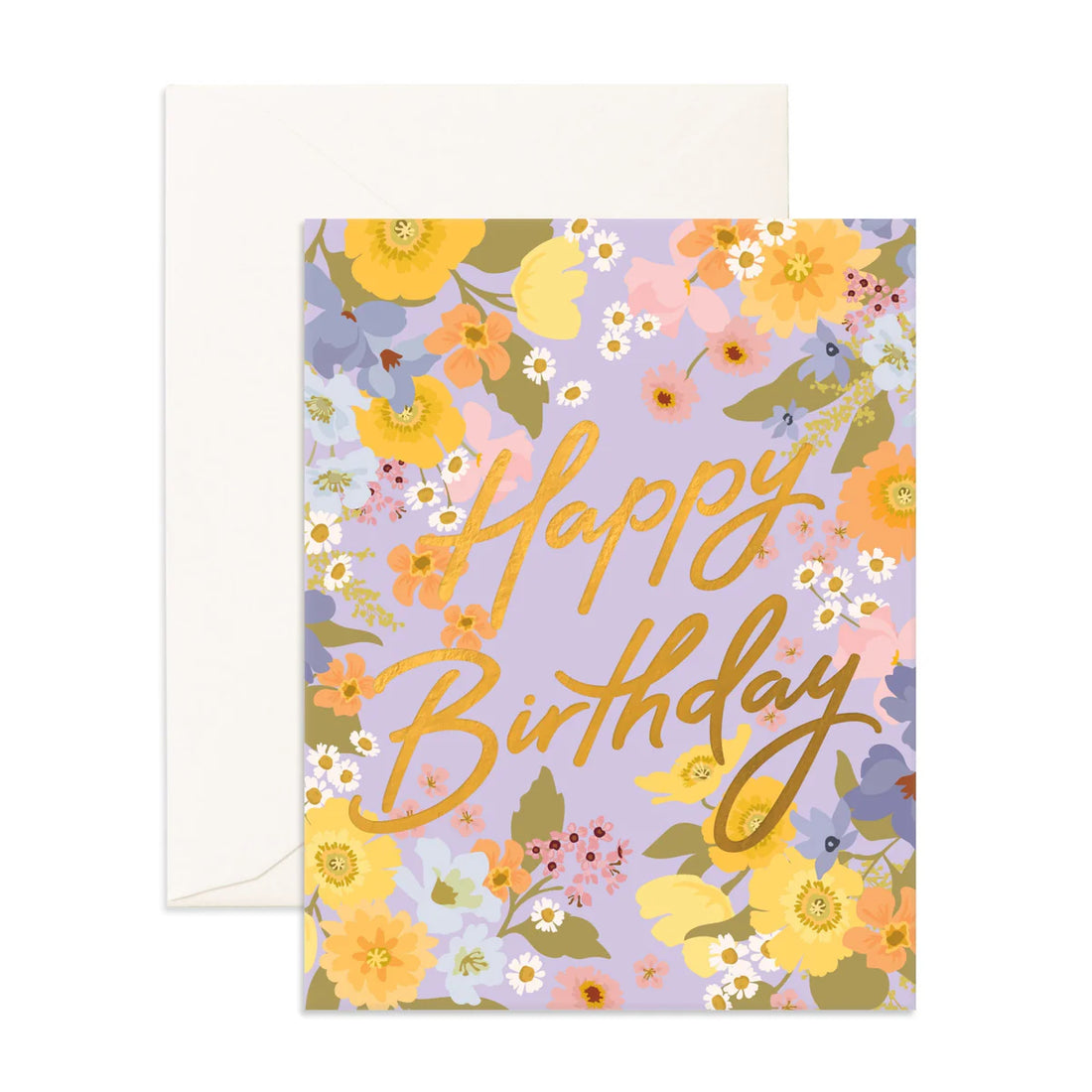 Happy Birthday Spring Florals - Greeting Card