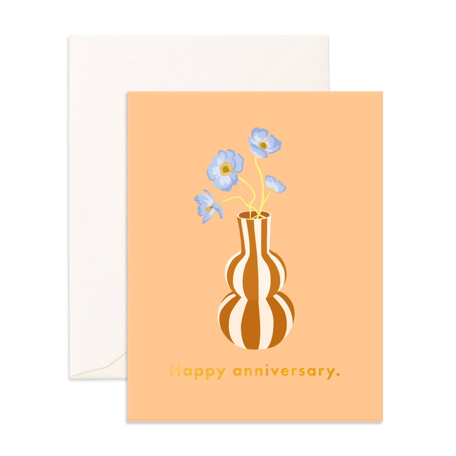 Happy Anniversary Vase - Greeting Card