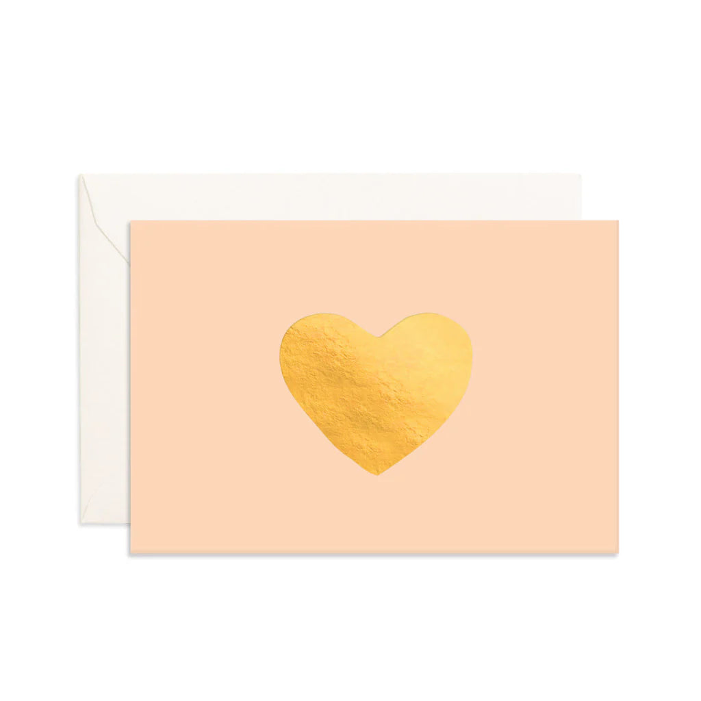 Heart Gold - Mini Greeting Card