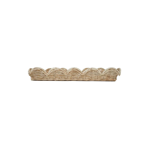 Rattan Scallop Tray